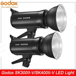 Godox SK300II-V 300Ws SK400II-V 400Ws Studio Strobe Flash Monolight 2.4G Wireless X System, GN65 5600K with LED Modeling Lamp