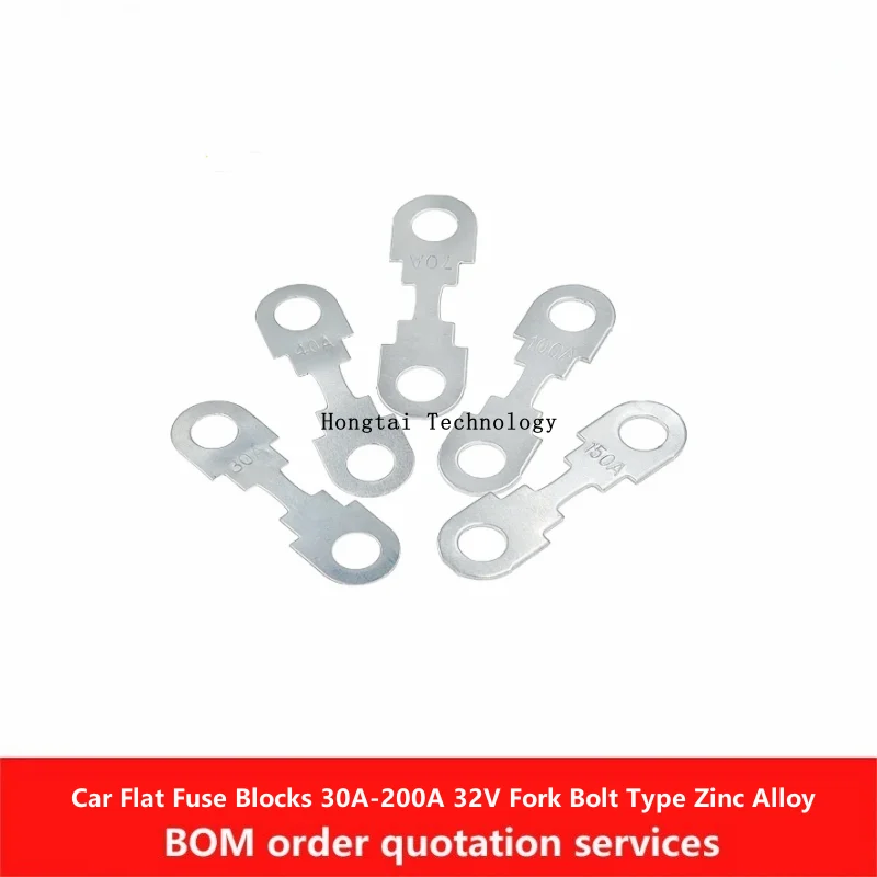 Car Truck Flat Fuse Blade Battery Fork Bolt Type High Current Zinc Alloy 30A 40A 50A 60A 70A 80A 100A 110A 125A 150A 175A