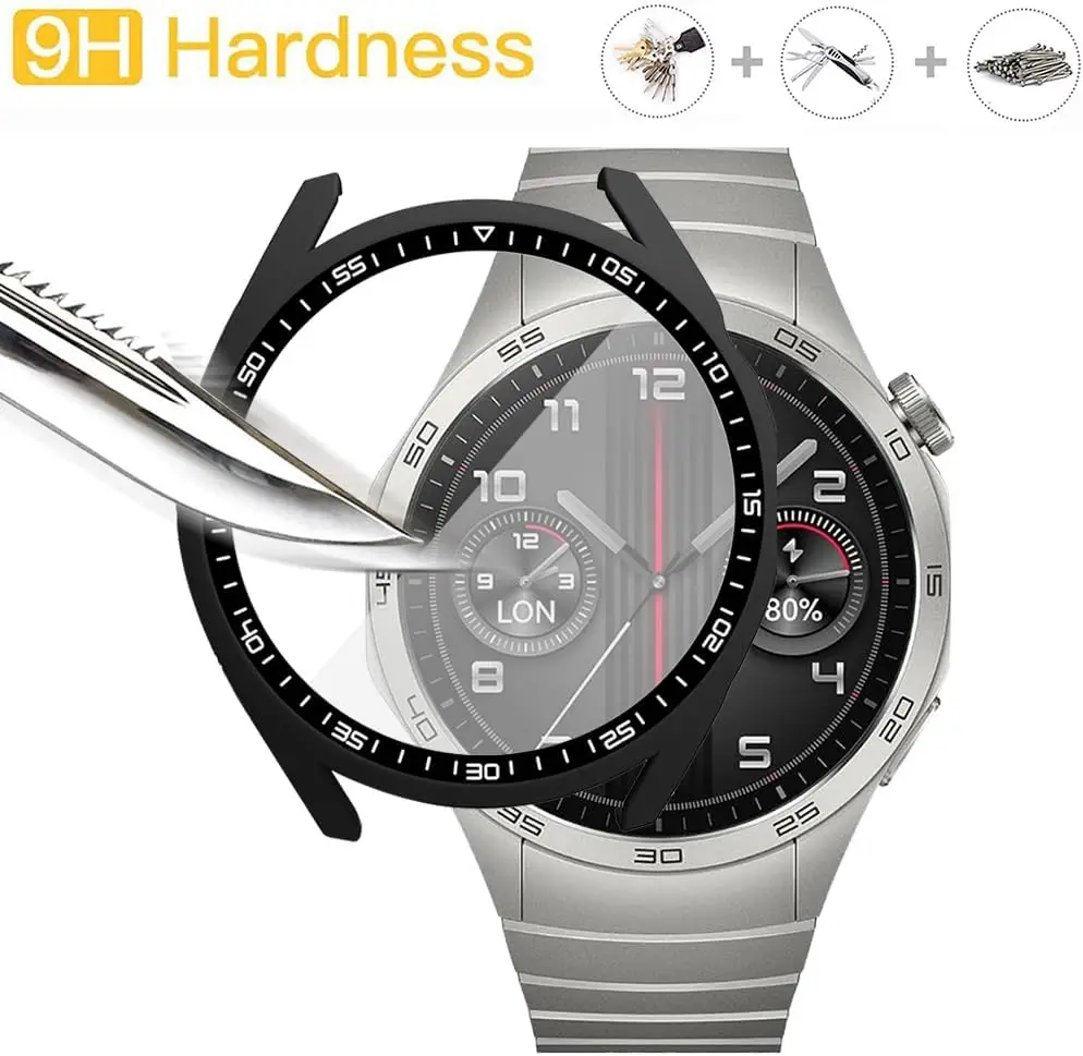 Protective Case for Huawei Watch GT3 46mm/42mm Accessories Full Coverage Bumper Screen Tempered Protector gt3 46mm 42mm Cover