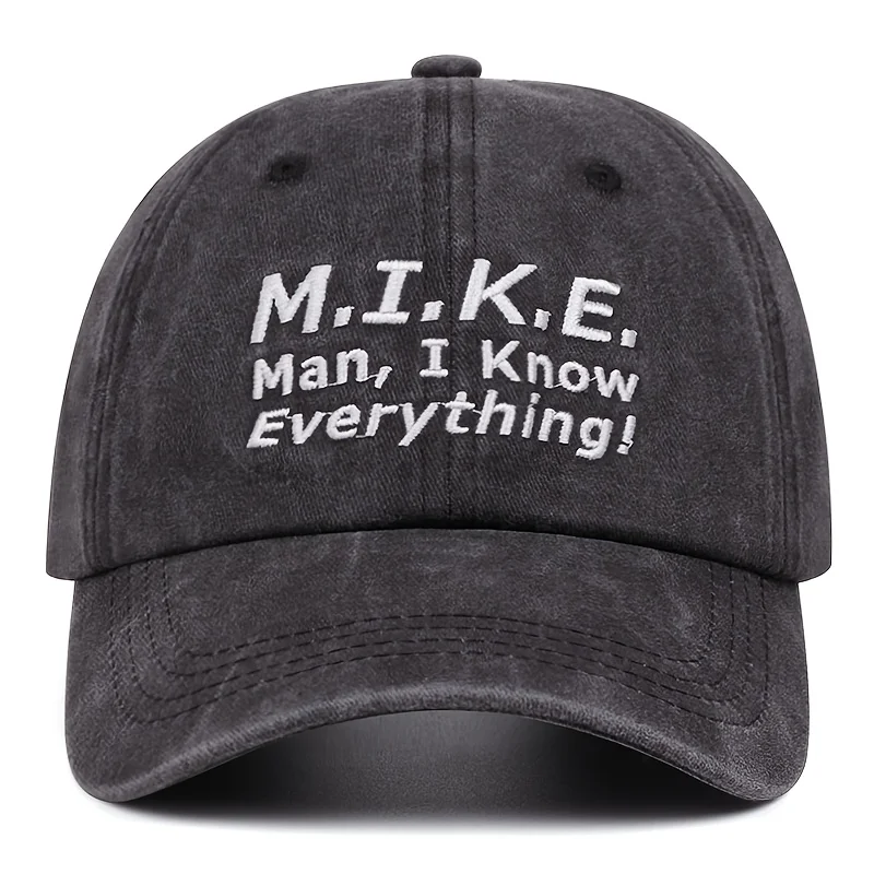 

MIKE I Am Aware of All Details about The Vintage Washed Denim Baseball Cap Designed for Outdoor Sports Events, Featuring a Soft