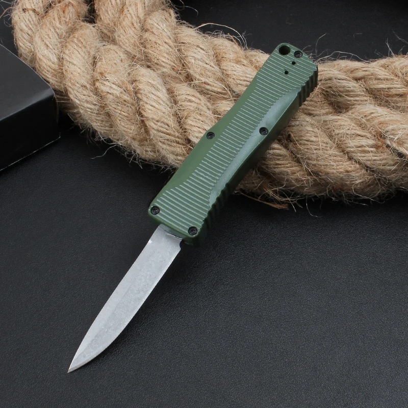 

Mini BM 4850 Knife Zinc Aluminum Handle Stonewashed Blade Outdoor Pocket Knives