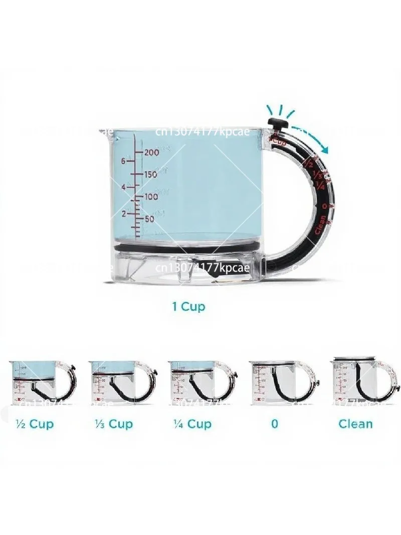 1-in-All Adjustable Measuring Cup, Multi-Function Liquid & Dry with Scale Marks for Baking Cooking