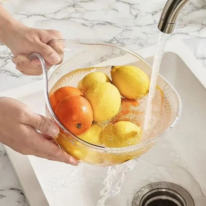 Picture 5: Rice Washing Bowl Plastic Colander Sieve Vegetable Drainer Basket Kitchen Tools Food Beans Sieve Fruit Drainer