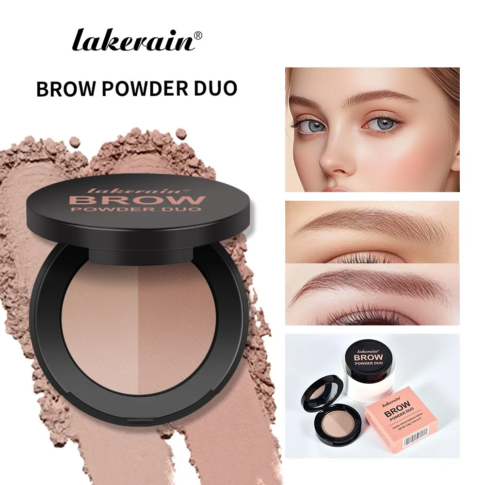 6 Kleuren Wenkbrauw Poeder Schaduw Veelzijdige Contour Natuurlijke 2-Kleur Wenkbrauw Palet Enhancer Waterdicht Blijvende Ogen Make-Up Cosmetische
