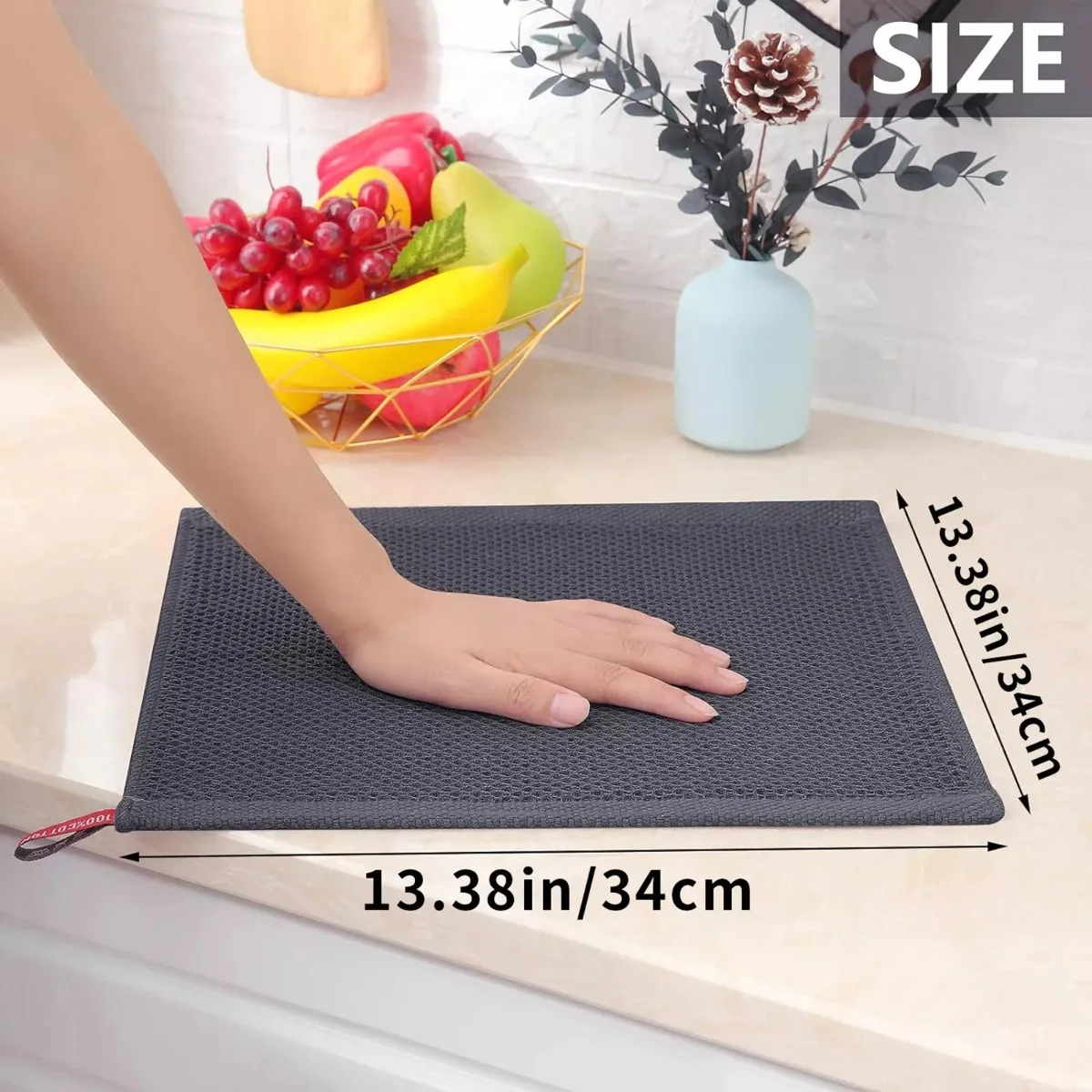 Kitchen dishwashing cloth pure cotton super absorbent towel cloth 6 pieces