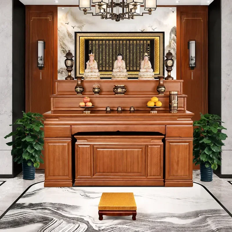 Modern Light Luxury Small Buddhist Shrine Cabinet Household Offering Table God of Wealth Incense Stand