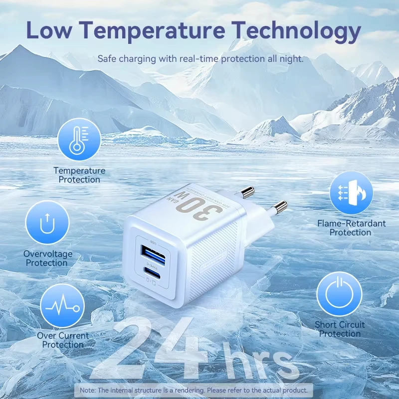 Vention GaN 30 واط شاحن سريع آيفون 16 15 14 PD3.0 شاحن آيباد برو هواوي شاومي سامسونج USB نوع C شاحن الهاتف المحمول