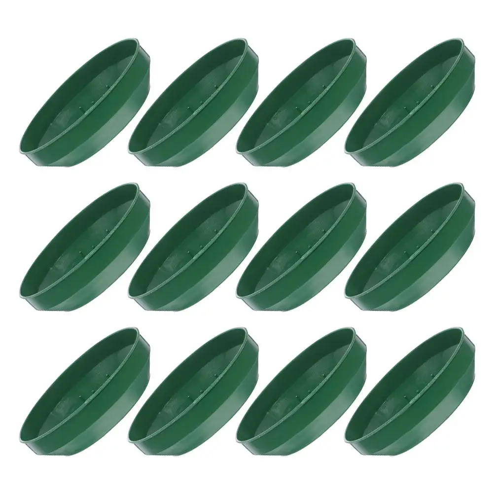Lot de 12 coupelles rondes en plastique pour arrangements floraux, plateaux de base pour centres de table DIY, décoration de mariage et de fête, conception de cage en mousse florale