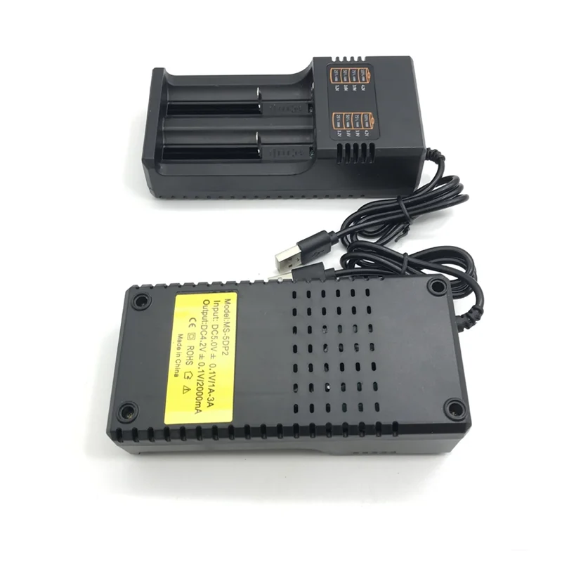 News 1 Piece Lithium Battery Charger Universal Battery USB Charger Smart Charger 2 Slots For Rechargeable Battery