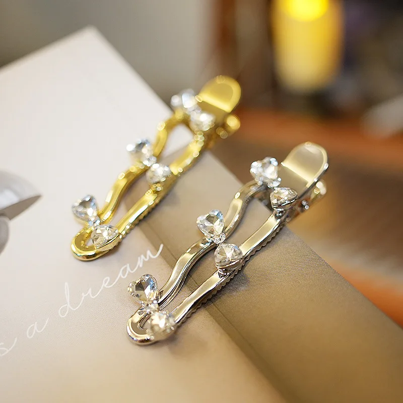 

Korea Cool Silver Zircon Hairpins Women Girls Bangs Hair Clips Pins Barrettes Accessories Hairclip Headdress Headwear Ornament