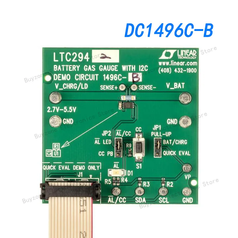 

DC1496C-B Demonstration board, LTC2942IDCB, gas pressure gauge, power management-battery