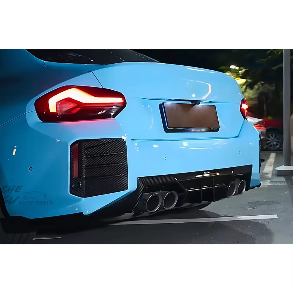 Hot Pressing Process Dry Carbon Fiber ALN Style Rear Bumper Lip Rear Diffuser Body Kit Suitable for BMW M2