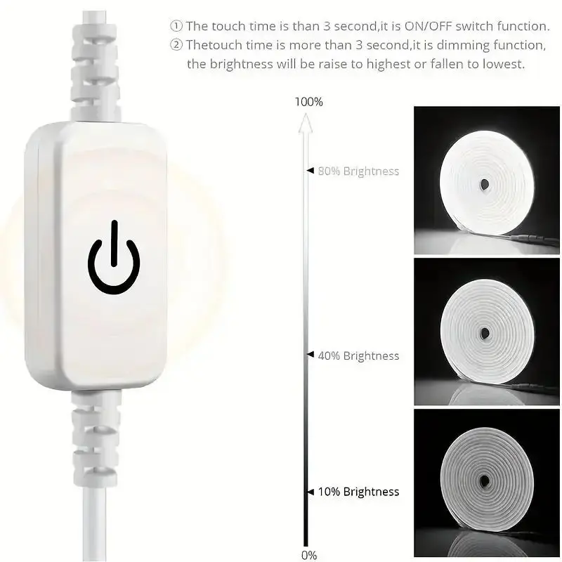 USB 5V ไฟนีออน LED ริ้วสายไฟเซ็นเซอร์สัมผัส IP68หรี่แสงได้เทปปากการูปหัวใจซิลิโคนโคมไฟที่มีความยืดหยุ่นสำหรับคอมพิวเตอร์ไฟแบ็คไลท์