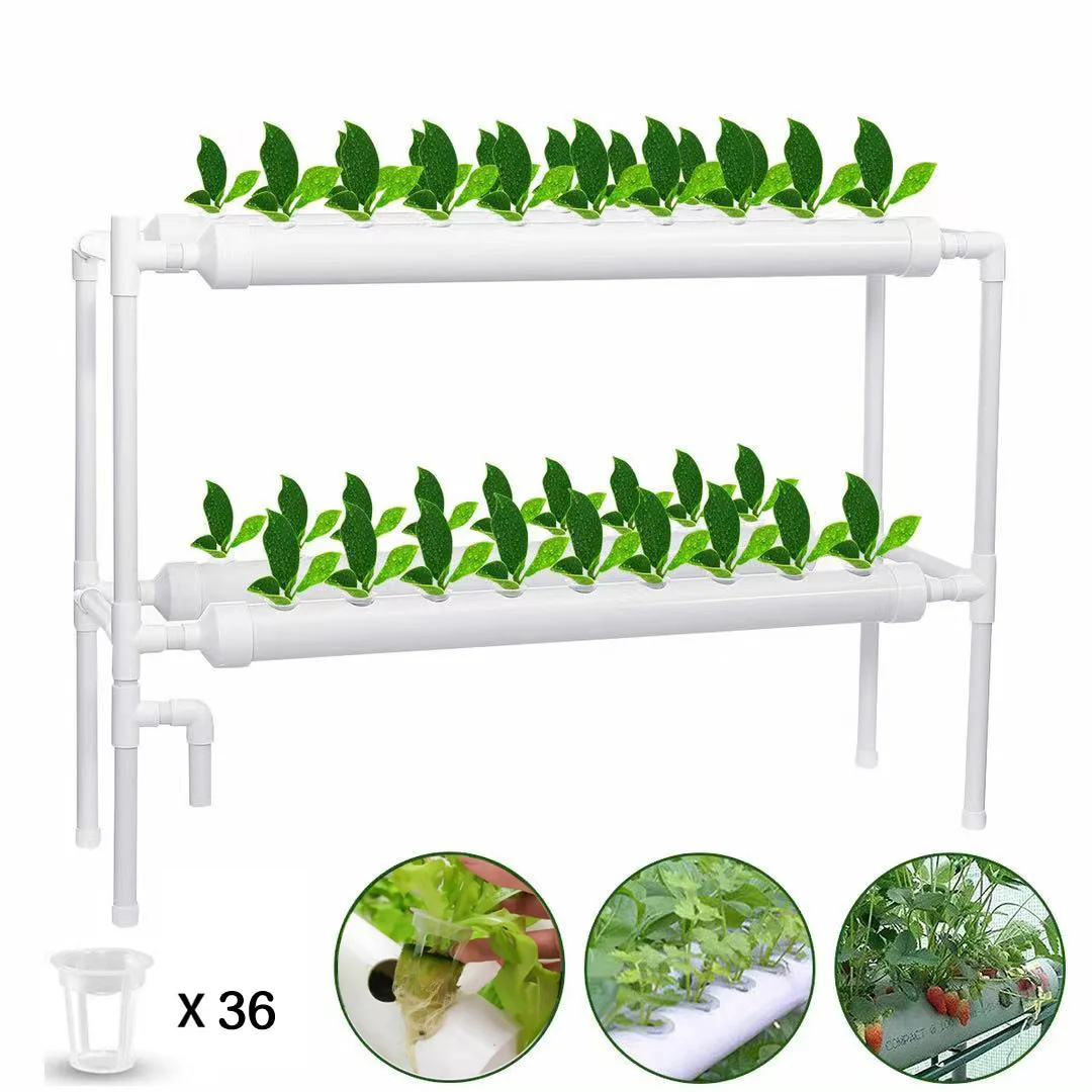 Home Balcony Pipe Hydroponic Growing Rack Automatic Multi Layer Vegetable Soilless Cultivation Planting Machine