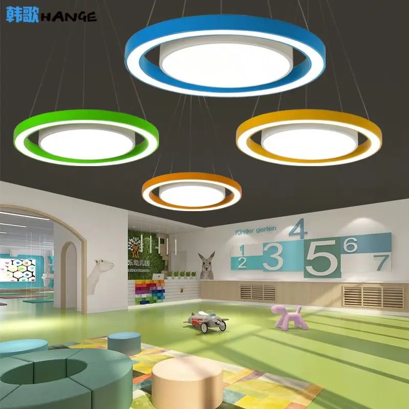 Simple modern classroom corridor early education children's playground creative cartoon ceiling lamp