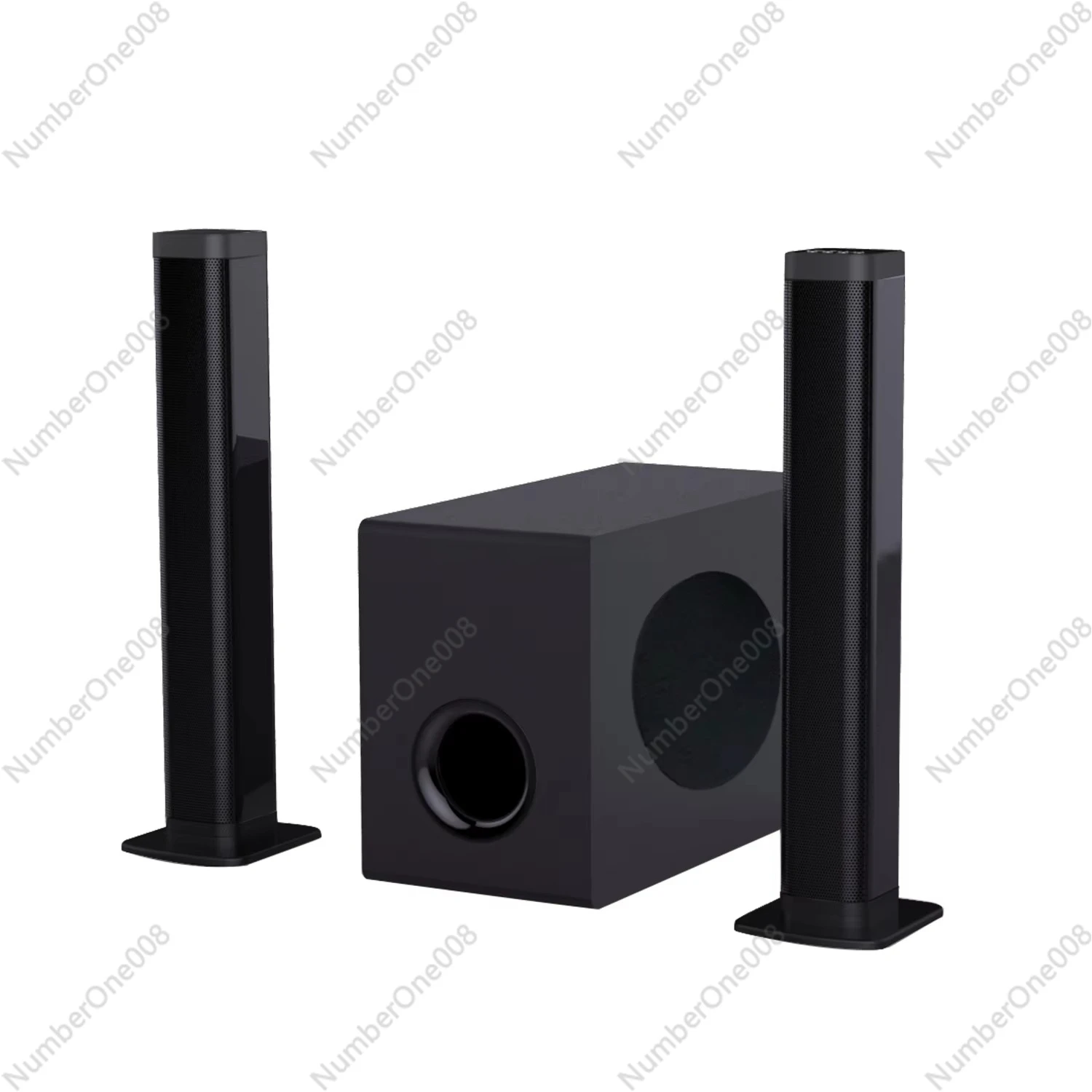 BT with subwoofer 2.1ch wireless removable sound bar with subwoofer home theater system for TV