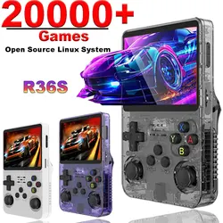 R36S Handheld Game Console Open Source 128G with Retro Games 3.5 Inch IPS Screen Linux System Portable Pocket Video Player