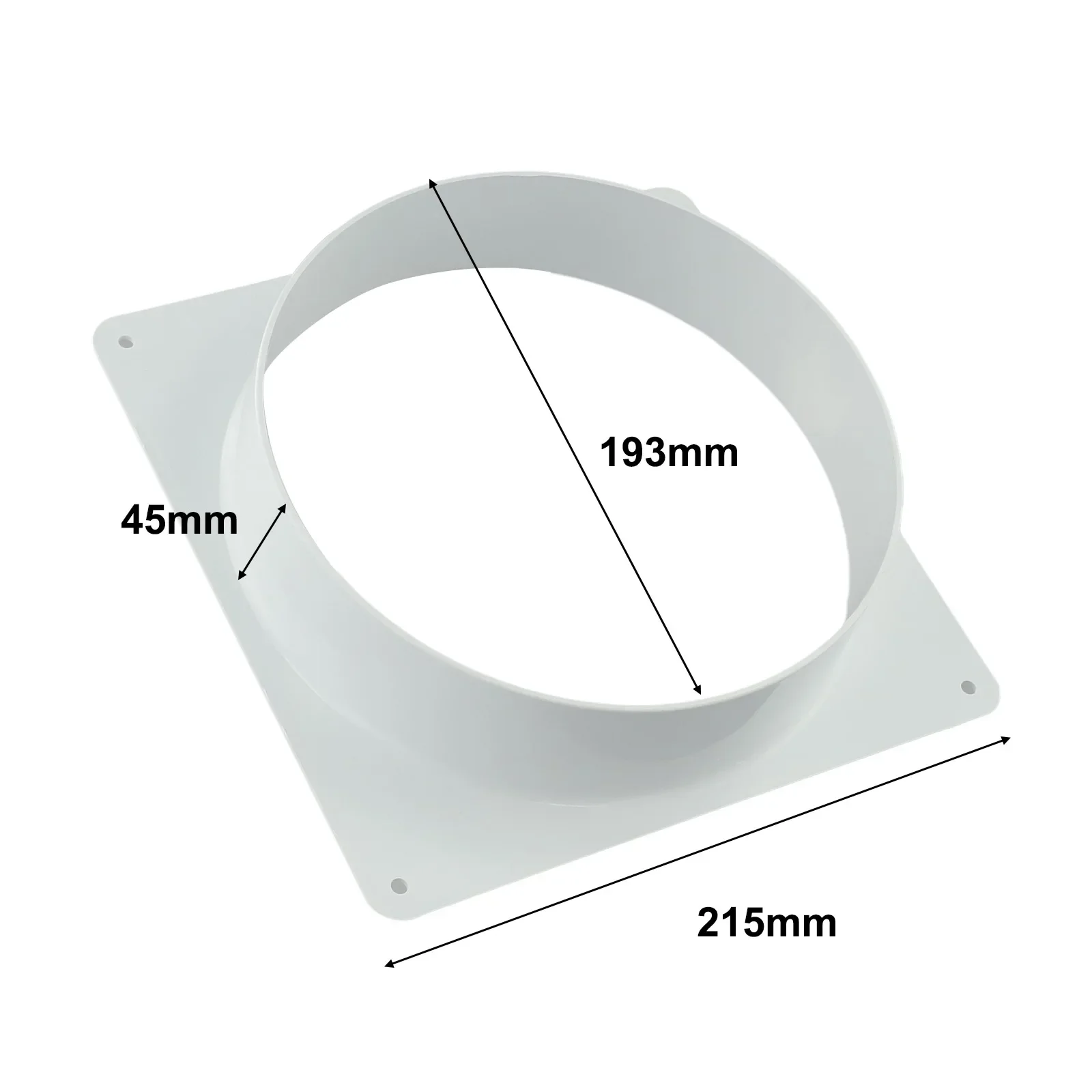 ABS Air Pipe Flange, Suitable for Transition Connections in Pipelines, Thickening Treatment, Available in Three Sizes