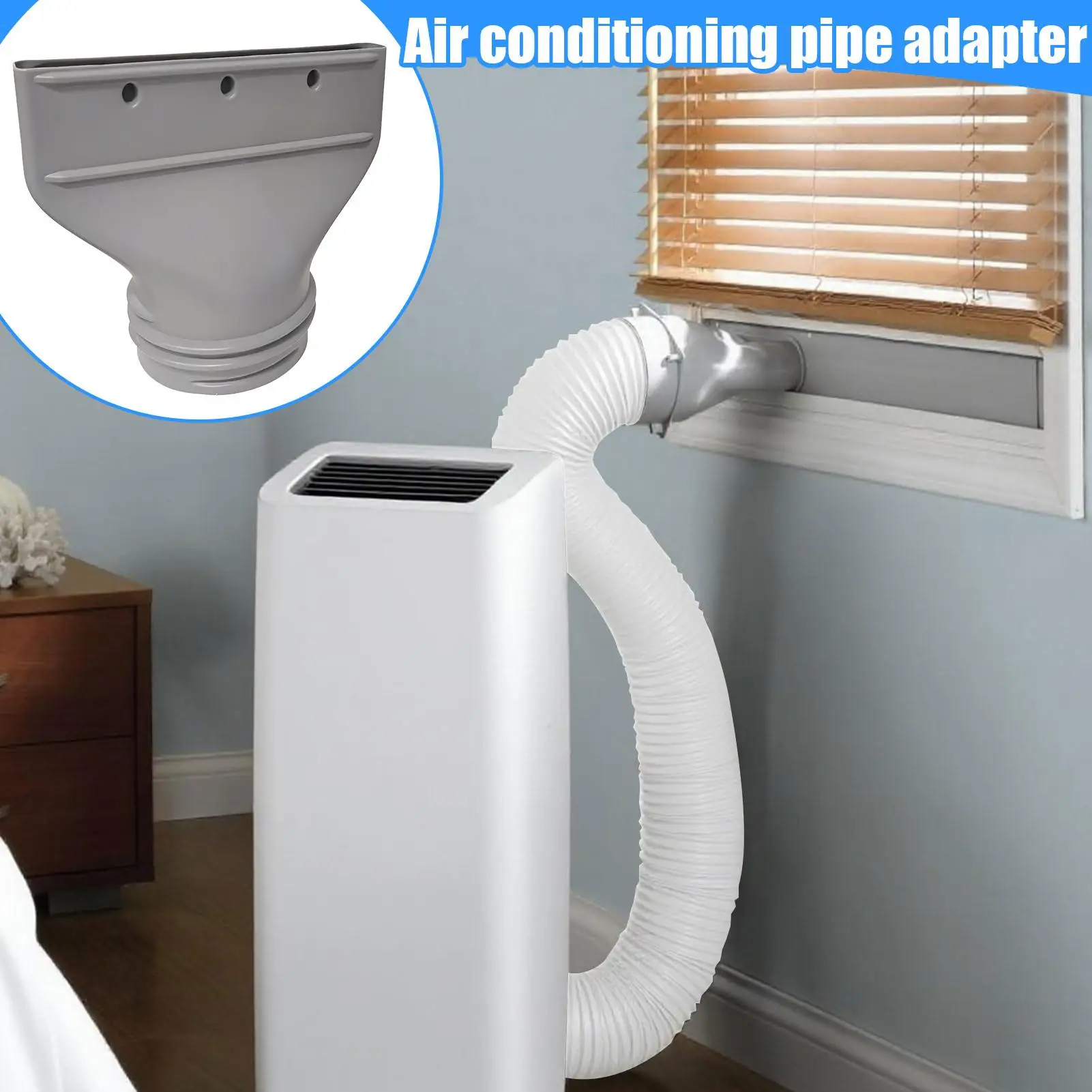 AC Duct Coupler Compact Structure Easy Installation Adapt 5.1in 5.9in Hose Reliable Fitting For Indoor Ventilation System