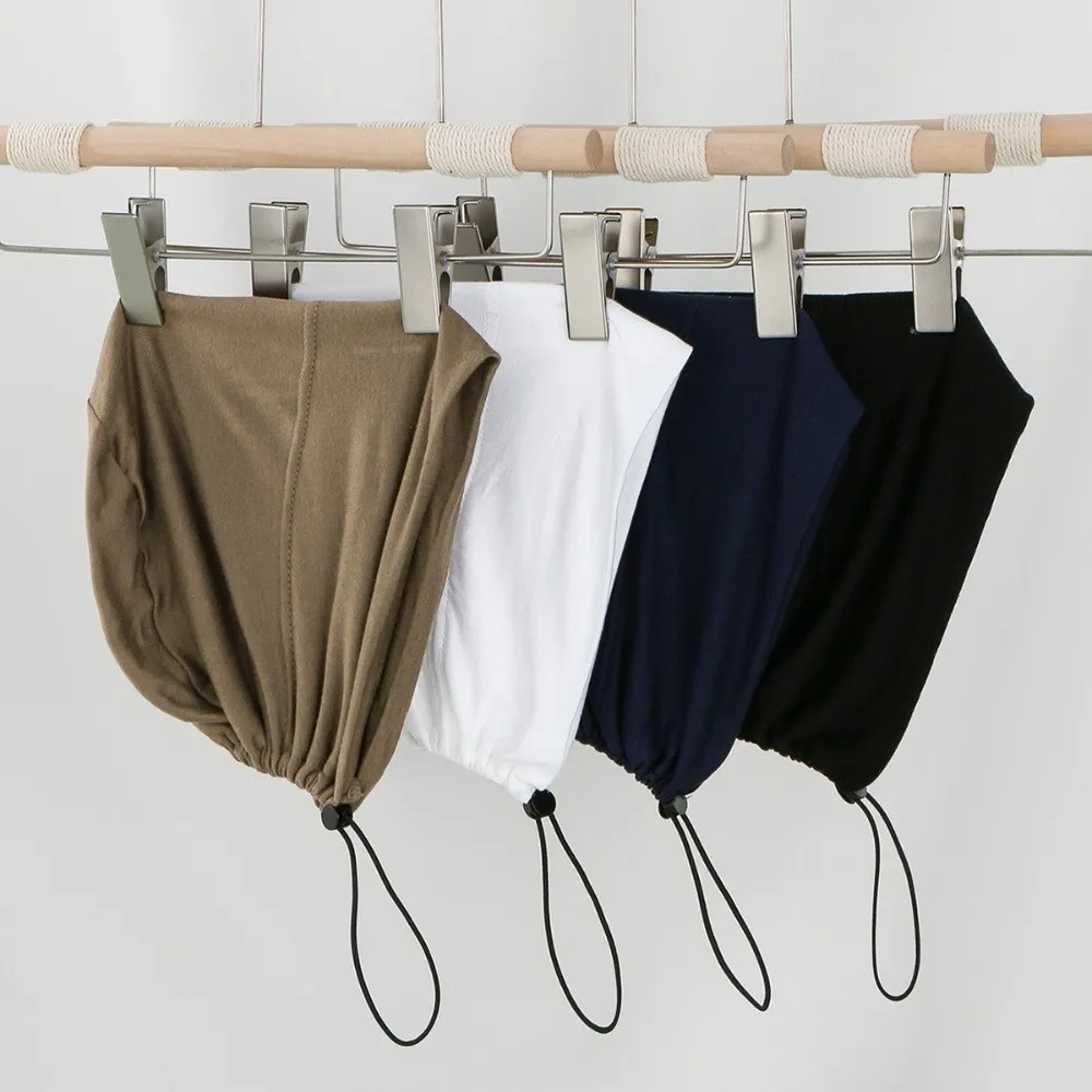 

New Full Cover Bonnet Hat Elastic Drawstring Headscarf Cover White Hair Breathable Headband Cap Summer