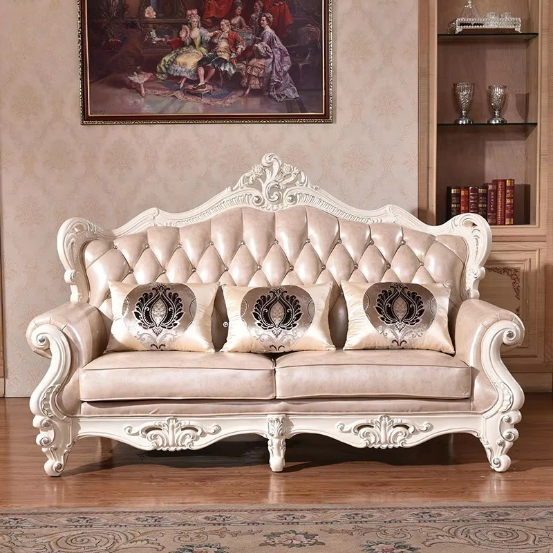 Traditional style wedding sofa set, wooden material, suitable for villa use
