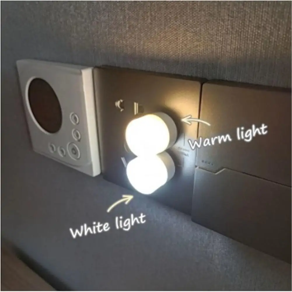 1pc 5V 1W Pocket Mini LED Night Light USB Plug Lamp Power Bank Charging USB Book Lights Small Round Reading Eye Protection Lamps