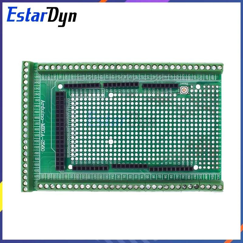 Compatible With MEGA2560 Double-side PCB Prototype Screw Terminal Block Shield Board Kit For Arduino Mega 2560 / Mega2560 R3