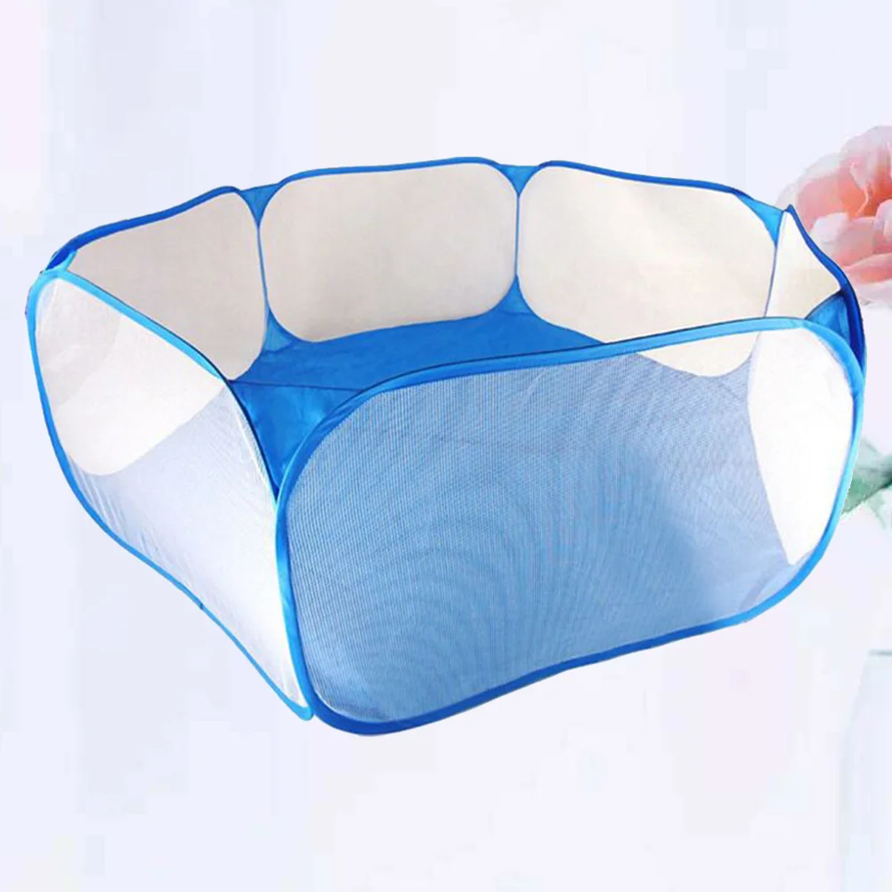 Box per tenda da piscina pieghevole blu, recinzione per palline oceaniche, materiale sicuro, facile installazione, box per lo sviluppo della creatività