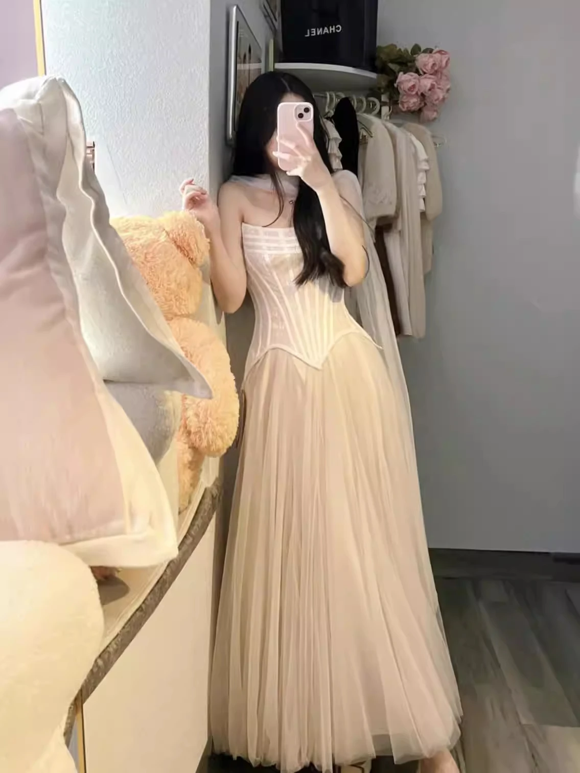 

Bla Hepburn Sle Sexy Fibone Top Women's Waist Cinching High Quali Double Layered Me Skirt Set Ele Ciwalk