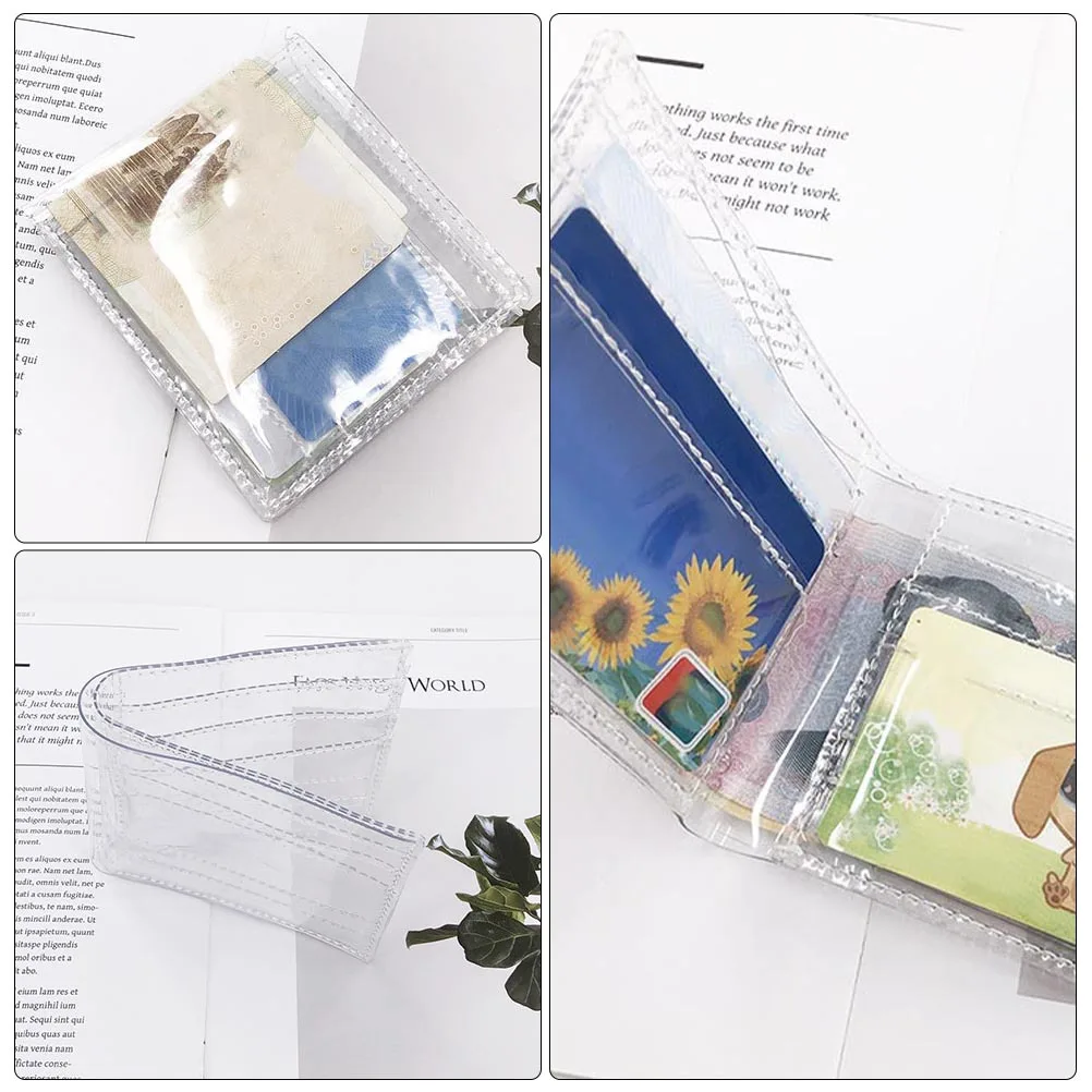 

1 Count Compact Card Case Clear See-Through Pouch Secure Hold Cards Cash Lightweight Easy Carry Daily Use Must-Have Accessory