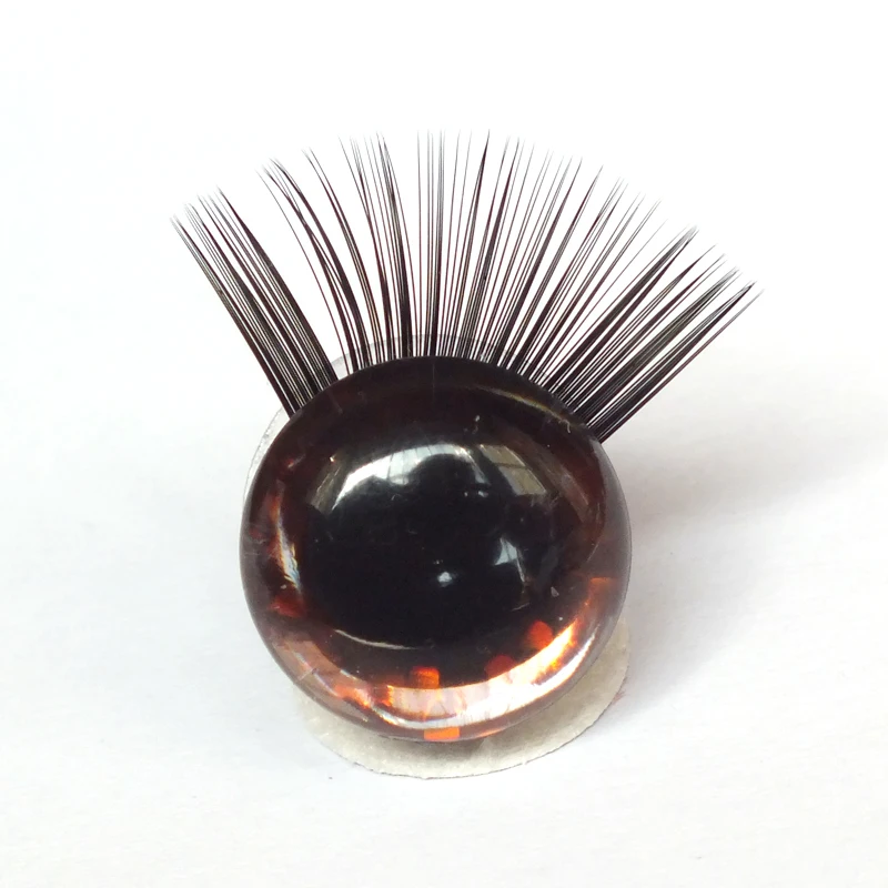 20pcs Toy Eyes With Eyelash 12-30mm Eyelashes 3D Safety Glitter Toy Eyes Eyelash For DIY Plush DIY Doll Making
