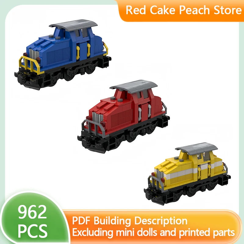 

City Car Trains Model MOC Building Bricks Steam Locomotive 500C Modular Technology Gifts Holiday Assemble Children Toys Suit