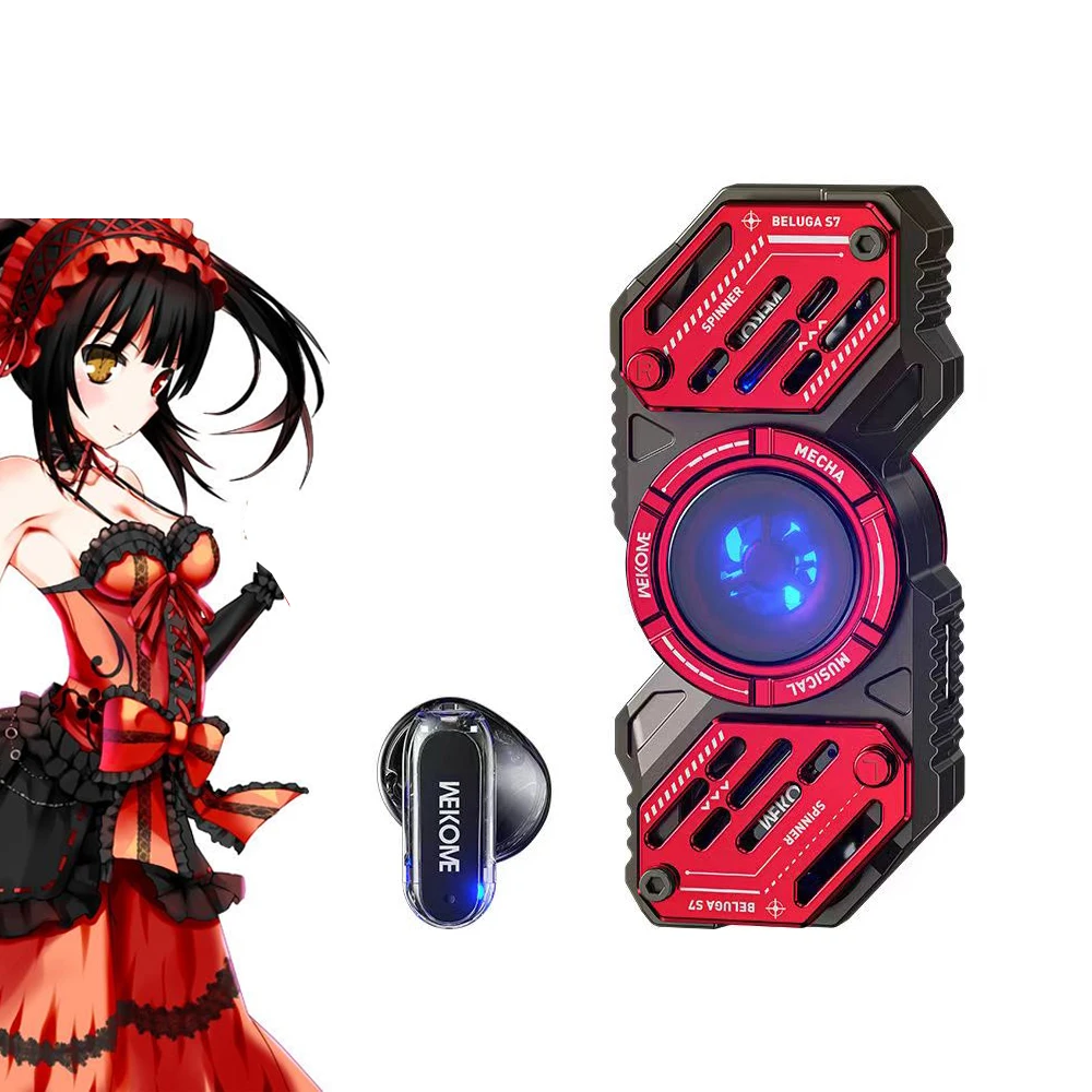 Anime data życia Tokisaki Kurumi Fidget Spinner słuchawki Bluetooth Himekawa Yoshino bezprzewodowe słuchawki douszne dla niestress prezenty rekwizyty