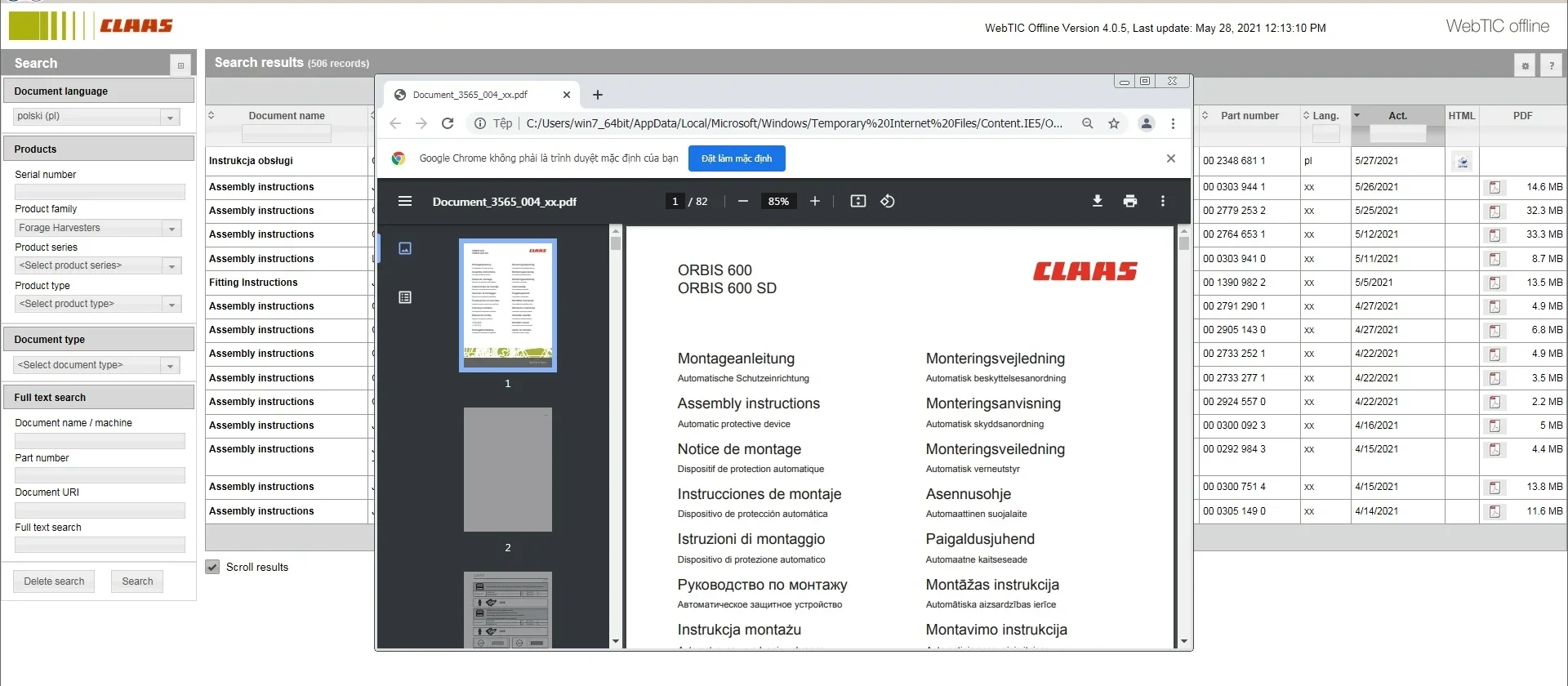 AutoEPC WebTIC - مركز المعلومات الفنية لـ Claas [2025] لغات متعددة + USB HDD