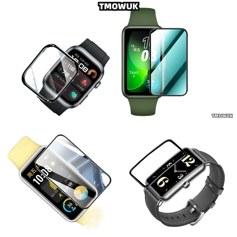 

For Huawei Band 6 7 8 9 10 B6 B7 Watch D2 Fit 3 4 Pro Special Edition - Shatterproof Hydrogel Soft Screen Protective Film 3D Cur