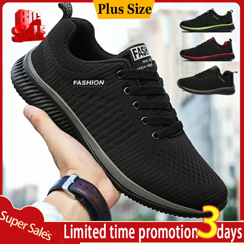 Summer Breathable Men's Casual Shoes Mesh Breathable Man Casual Shoes Fashion Moccasins Lightweight Men Sneakers Hot Sale 35-48