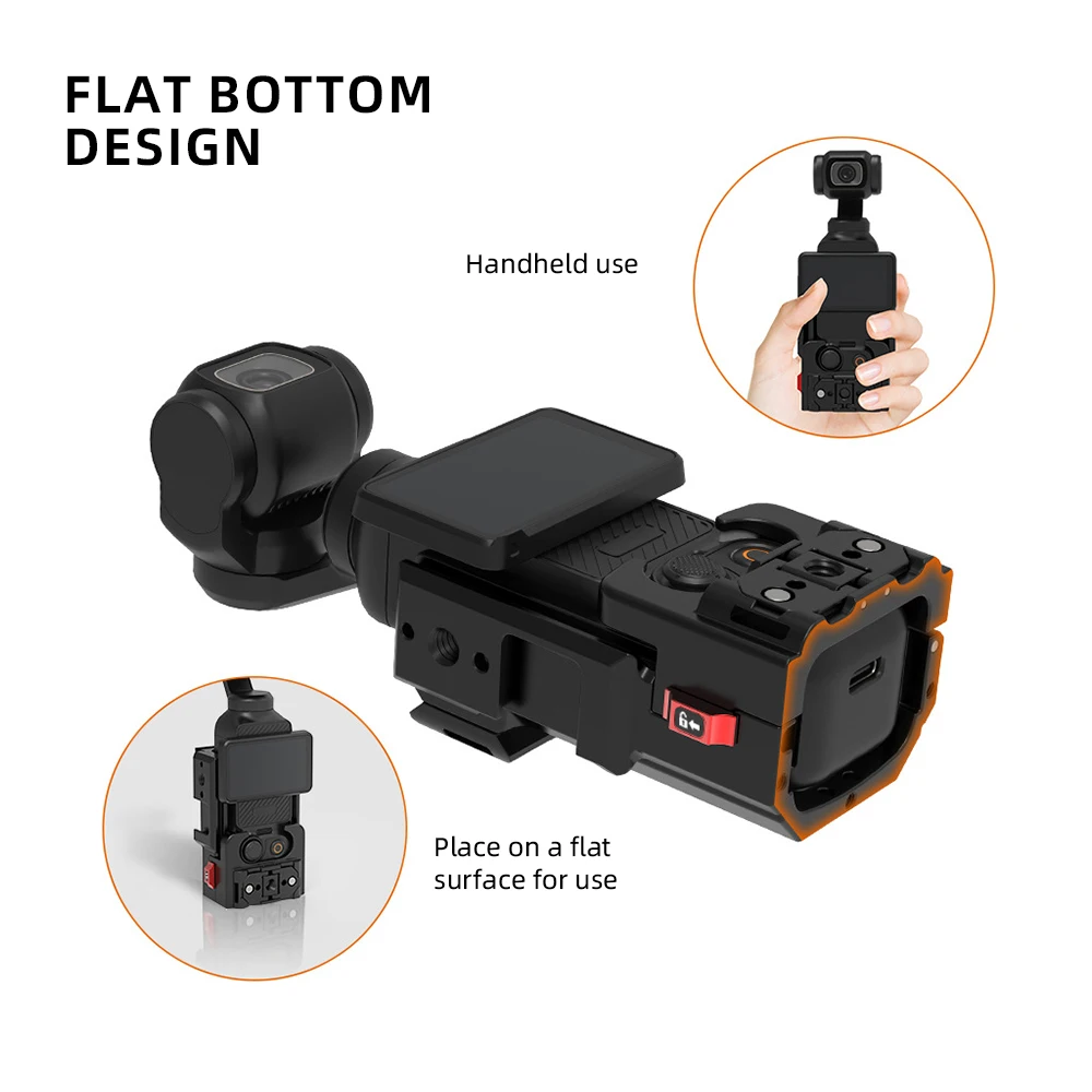 2025 محول توسيع الإفراج السريع لـ DJI Osmo Pocket 3 ملء ضوء ترايبود جبل مع الحذاء البارد 1/4 "مجموعة ملحقات المسمار