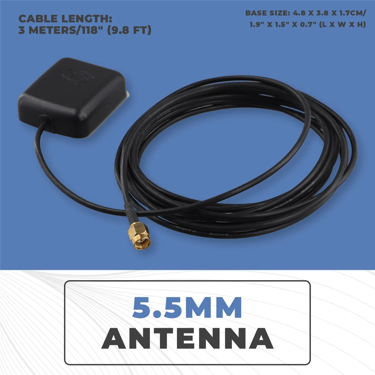 B13C قاعدة مغناطيسية 1575.42 ميجا هرتز سيارة SMA GPS هوائي جوي 3 أمتار #4