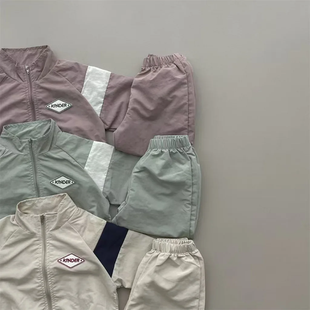2026 Autumn New Baby Gym Suit Kids Boys Zipper Coat + Pants 2pcs Suit Infant Girl Casual Clothes Set Toddler Sweatshirt Outfits