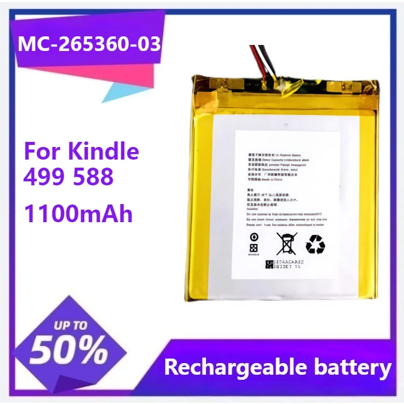 

MC-265360-03 BATTERY For Kindle 499 558 7th 8th Generation SY69JL WP63GW 58-000151 MC-265360-03 Phone Battery Bateria 1100mAh