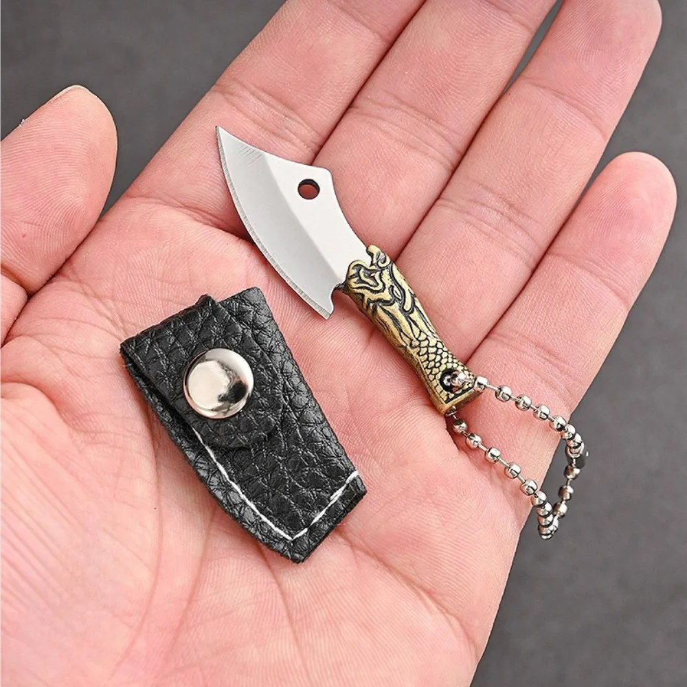 2026 New Mini Gift Stainless Steel Vegetable Knife Portable Keychain Non-Folding Delivery Key Knife Compact Kitchen Tool