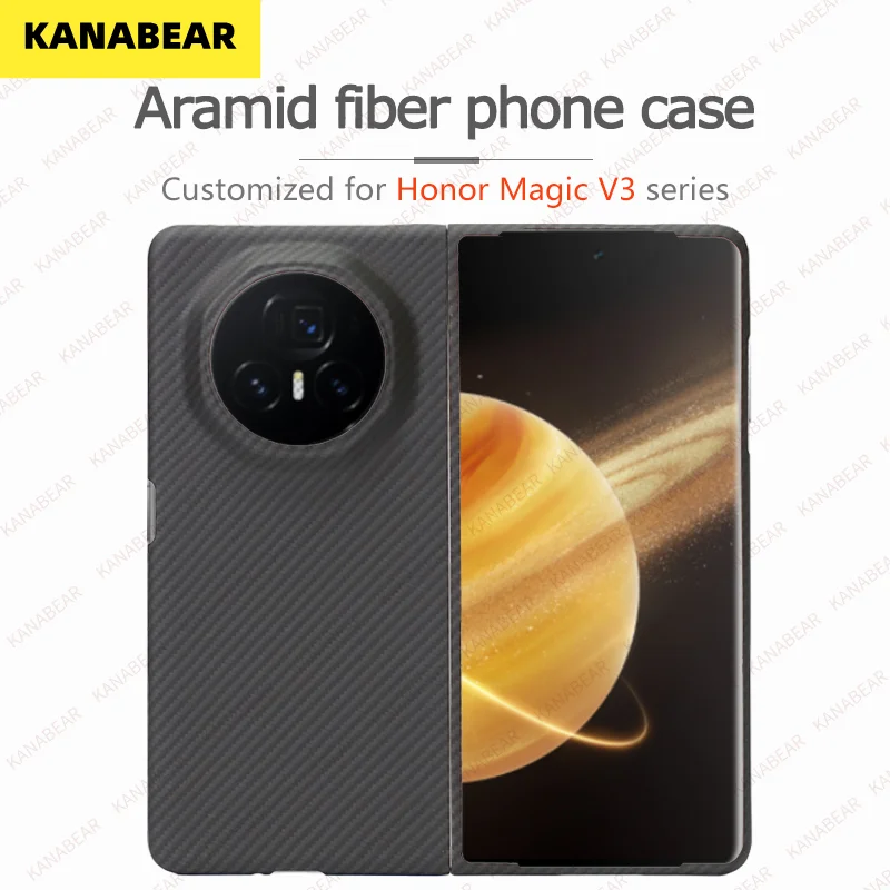 KANABEAR Real Carbon fiber Honor Magic V3 Case For Magic Vs3 case Aramid fiber Slim design Magic V3 Anti-fall Phone shell