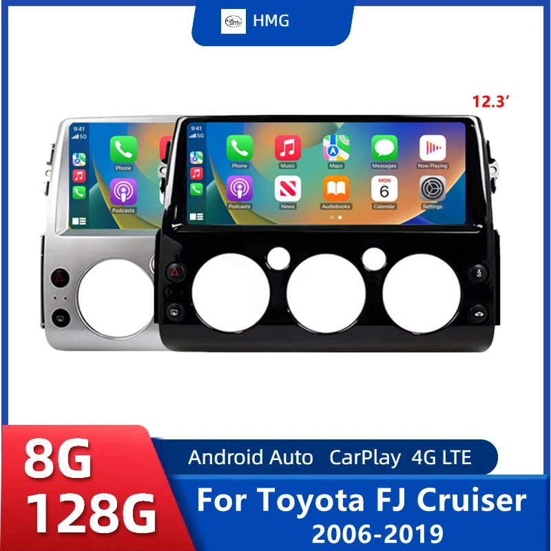 12,3 Zoll Android Radio für Toyota FJ Cruiser J15 2006 - 2020 GPS Navigation Carplay Android Auto Stereo Multimedia Player