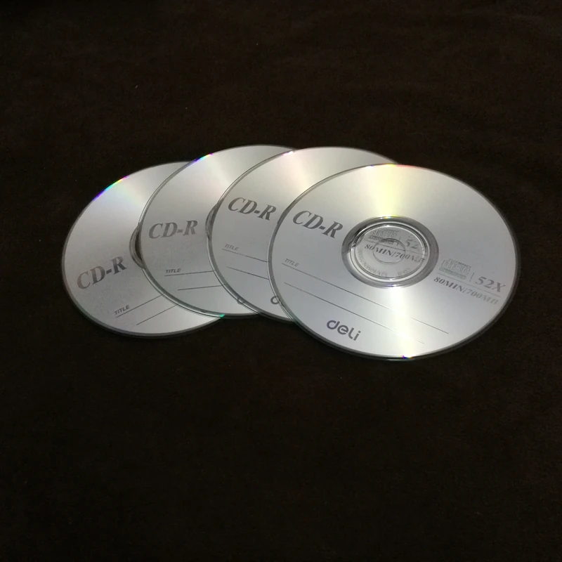1/2/4 Stück Deli 3725 CD-R-Rohlinge, beschreibbare Compact-Scheibe, 700 MB/80 Min./52 x CD-R, leere Scheiben, Einzelstück – Detail 2