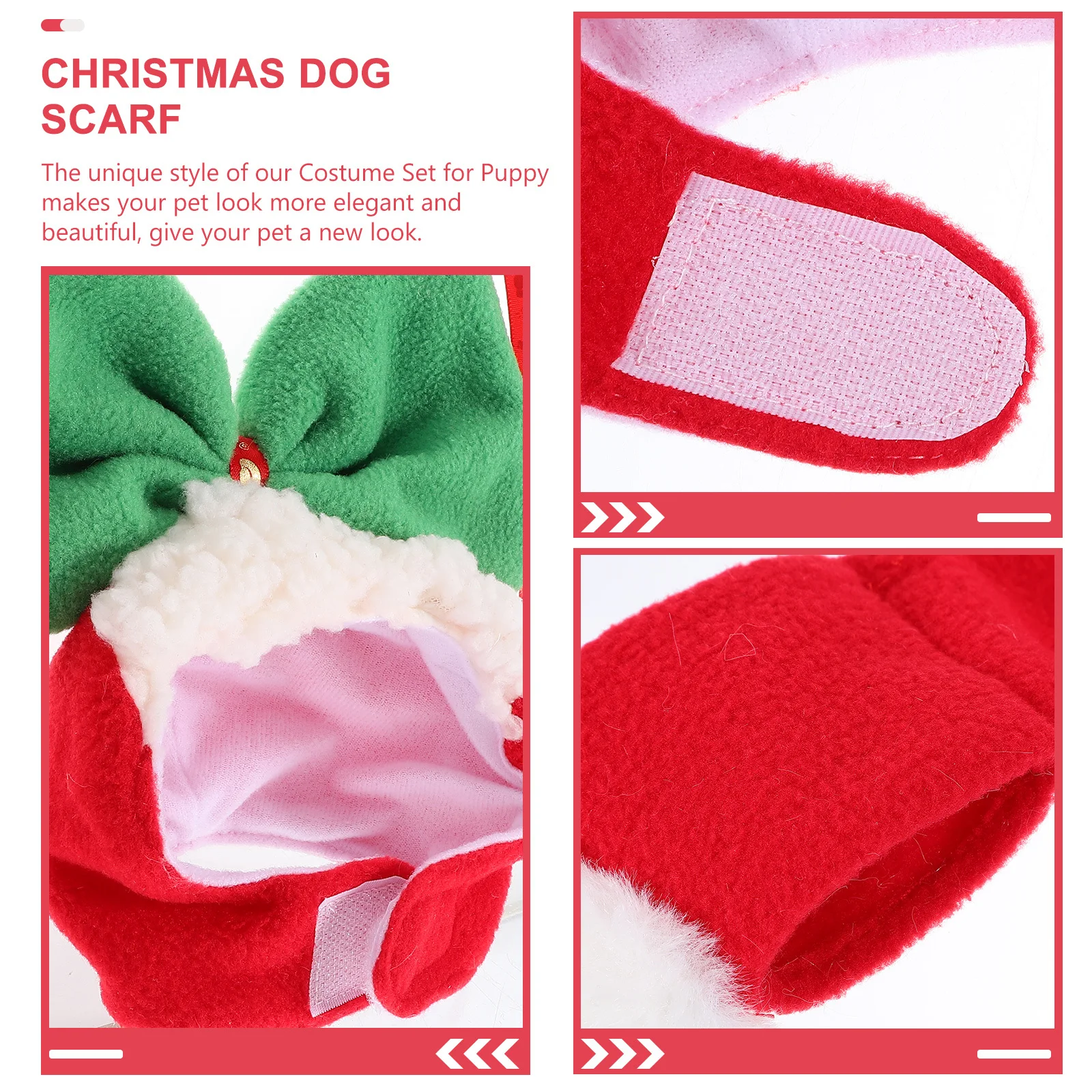 

1Set Pet Headdress Christmas Dog Hat Scarf Decor Warm Cotton Set for Puppy Party Supplies Dog Headdress Warm Set for Pets
