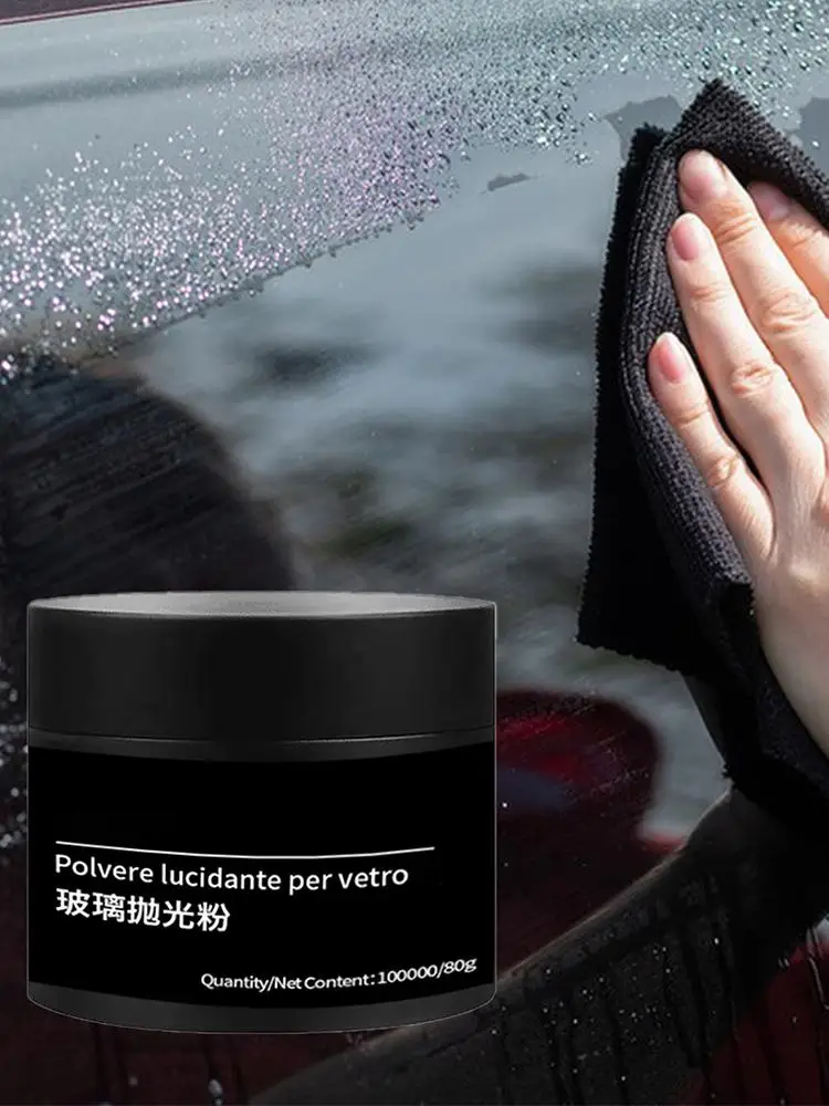 80g Glass Polishs Cerium Oxide Powder Car Window Polishing Mirrors Powder Glass Remove Scratches Use-friendly Repair Tool