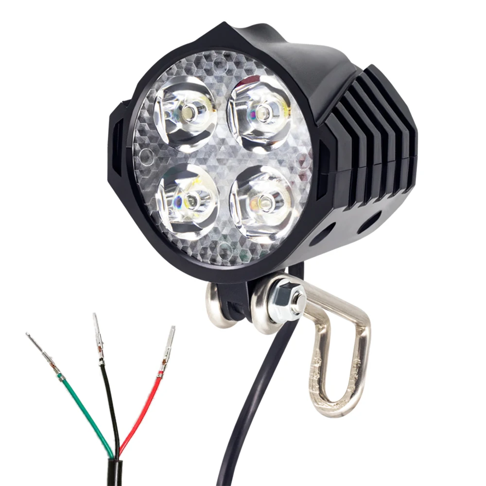 電動自転車 ヘッドライト 36V 48V スイッチ付き