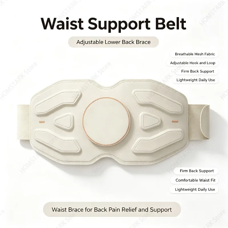 EMS Red‑Light Heating Waist Belt, Bluetooth Remote Abdominal Trainer, 10 Modes 16‑Level Adjustable Household Beauty Supply