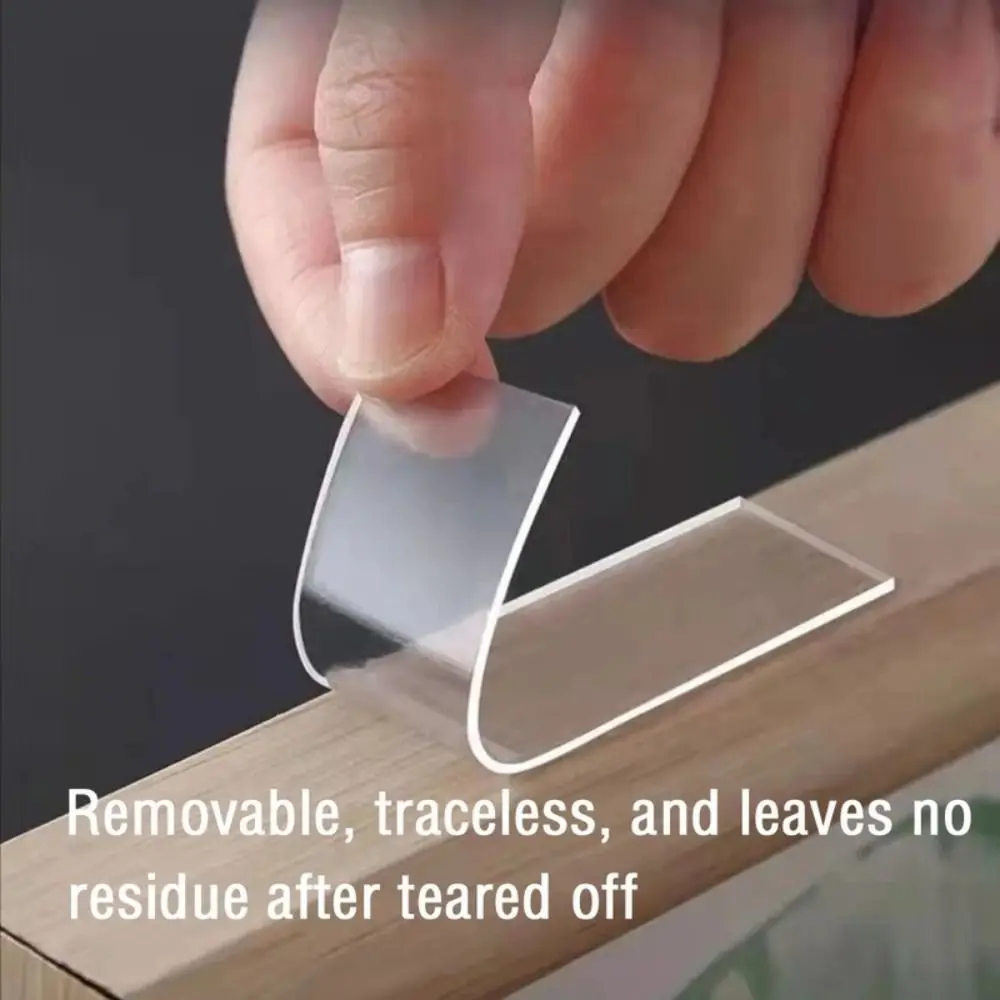 

60Pcs/120Pcs Multifunction Waterproof Double Sided Adhesive Reusable Cuttable Wall Stickers Non-markin Transparent Adhesive Tape
