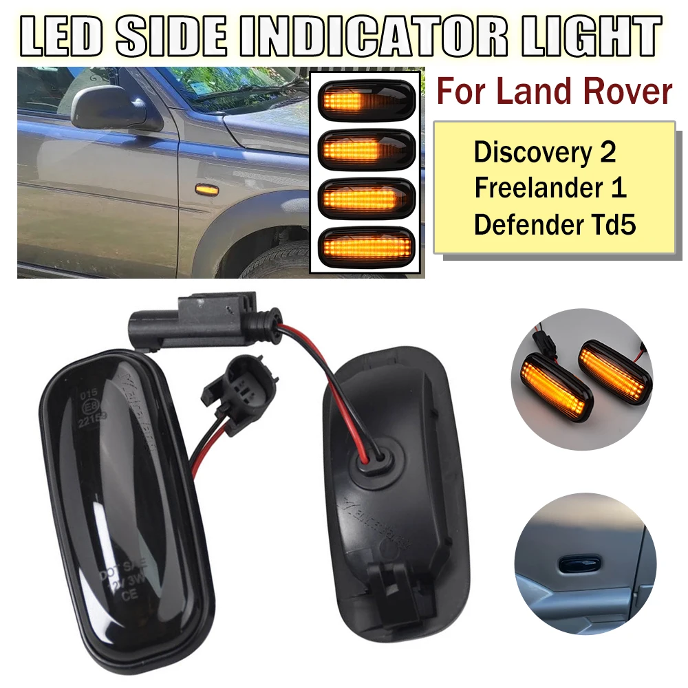 LED Dynamic Flashing Led Side Marker Turn Signal Light For Car For Land Rover Discovery 2 Defender Freelander 1 Car Accessories